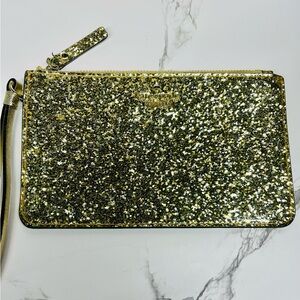Kate Spade Sparkle Wristlet - Gold Glitter Bug